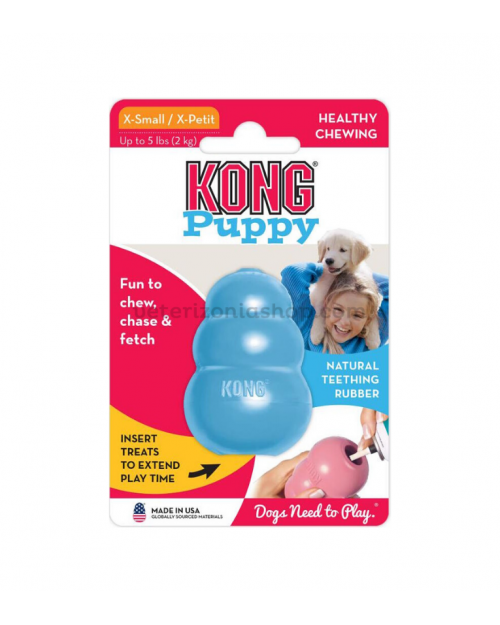 juguete para cachorro puppy kong azul
