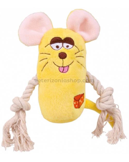 Juguete para Perro Cachorro Peluche Cuerda Amarillo