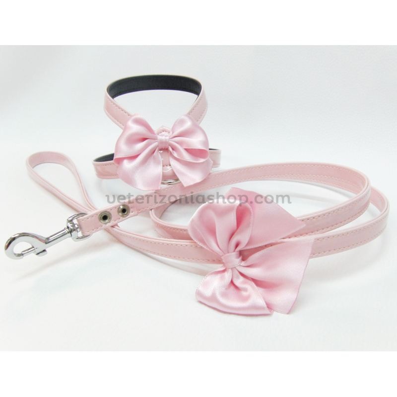 Arnés Perro Charol Lazada Rosa Estilfordog