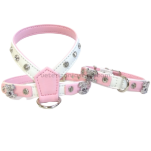 arnes perros punk rosa blanco