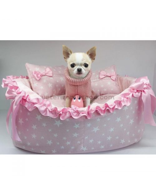 Cama Perro Gato Princess Estrellas Rosas