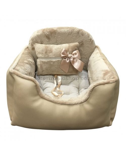 Asiento para Coche Perro Beige