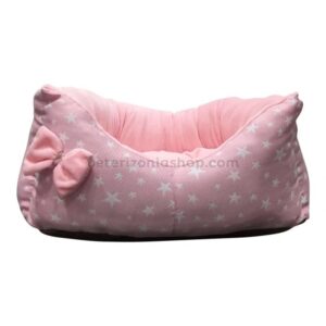 Cama Perro Gato Estrellas Rosas