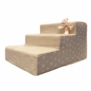 Escaleras Perro Beige Estrellas