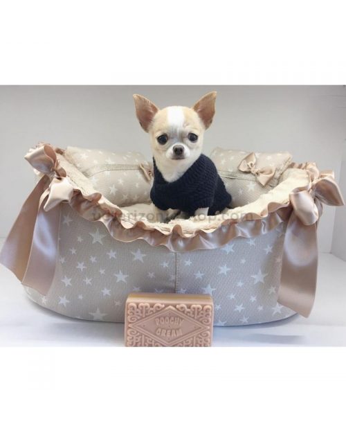 Cama Perro Gato Princess Estrellas Beige