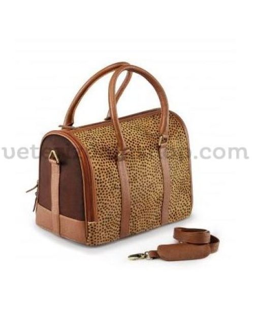 Bolso Transportin Perro Cuero Animal Print