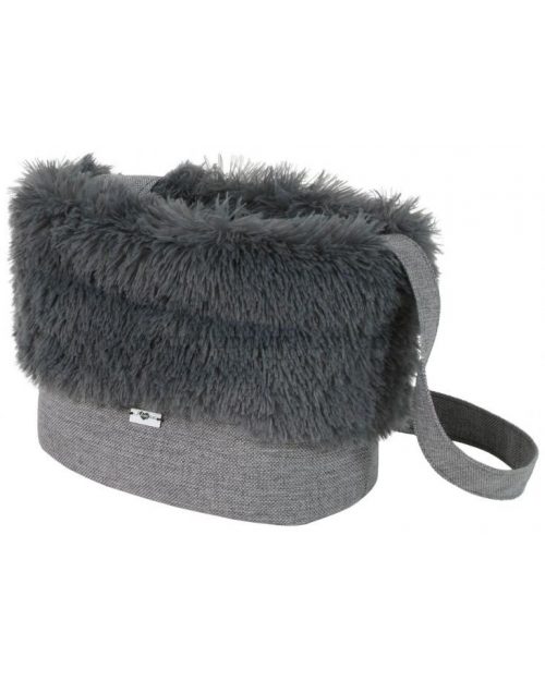 Bolso Perro Peluche Gris