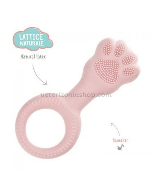 Juguete para Cachorro Huella con Anillo Rosa