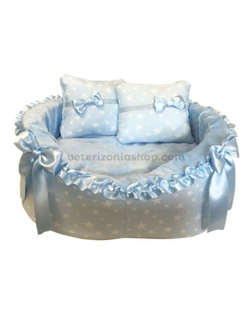 Cama Perro Gato Princess Estrellas Azul