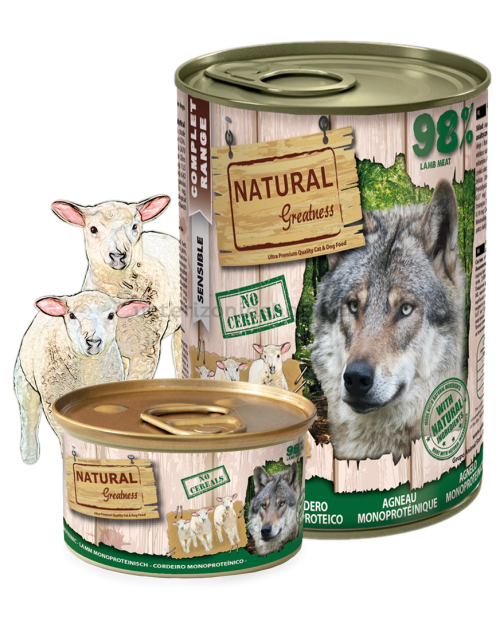 comida humeda monoproteica perros cordero natural greatness