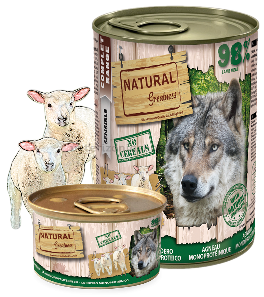 comida humeda monoproteica perros cordero natural greatness