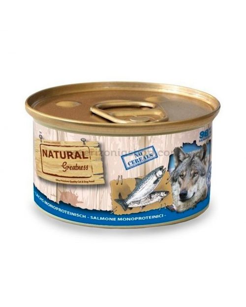 comida humeda perros monoproteica salmon natural greatness