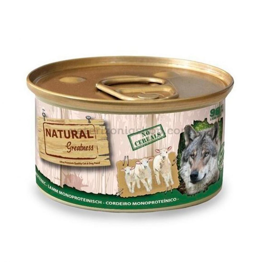 comida humeda perros monoproteica cordero natural greatness