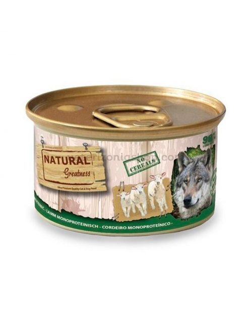 comida humeda perros monoproteica cordero natural greatness