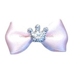 lacito para perrita corona rosa