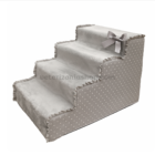 Escaleras Desenfundable para Perros Mini Polkadots 4 Peldaños Gris-1