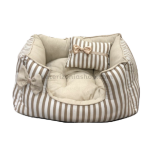 cama perro rayas arena