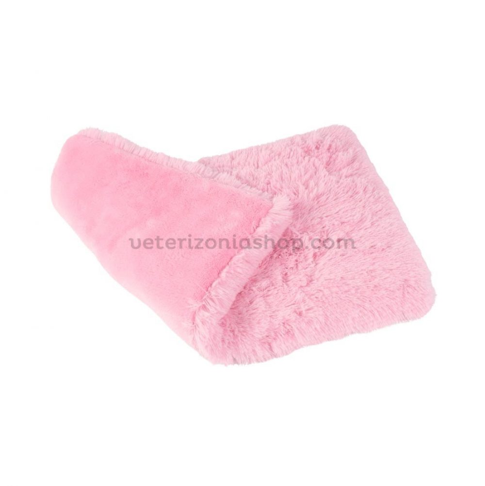 colchoneta peluche para perros rosa