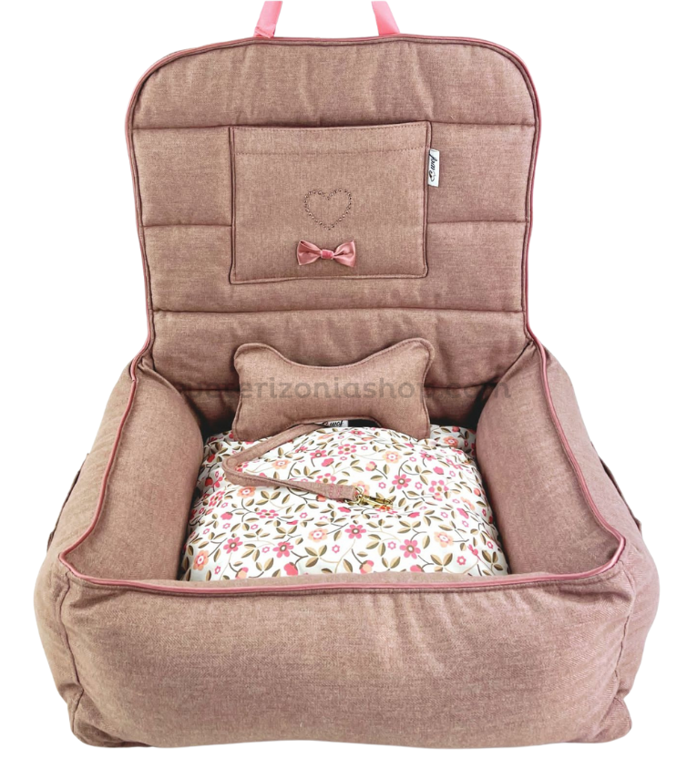 Asiento Cama para Coche Love Flower para perro - Veterizonia