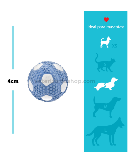 mini pelota perro pequeño sport azul