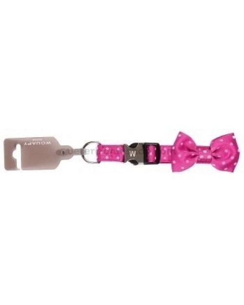 Collar para Perros Lunares Pajarita Rosa Wouapy