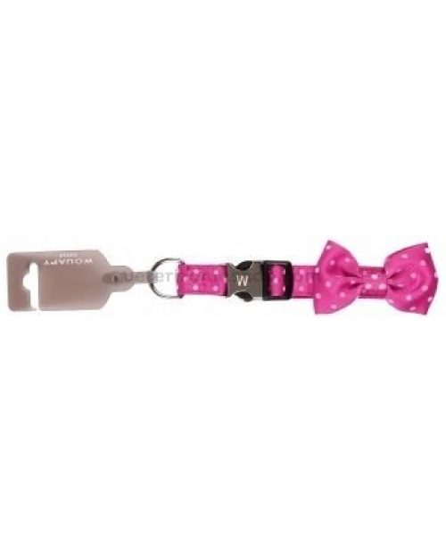 Collar para Perros Lunares Pajarita Rosa Wouapy