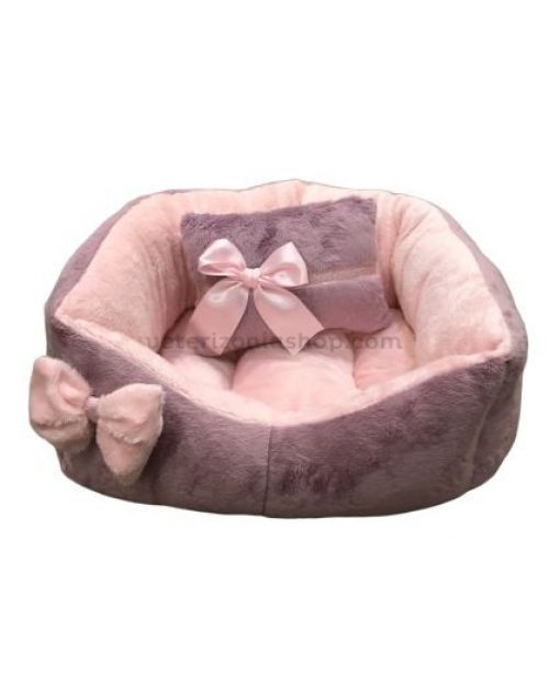 Cama para Perro Gato Rosa Malva