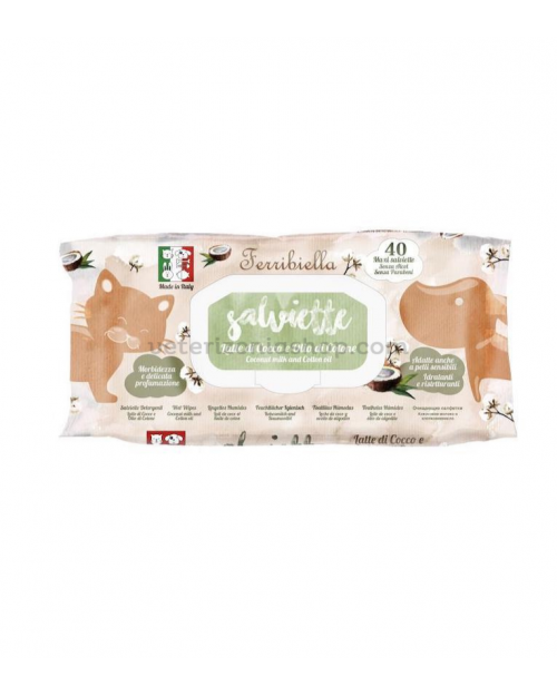 Toallitas húmedas ferribiella coco para perros y gatos
