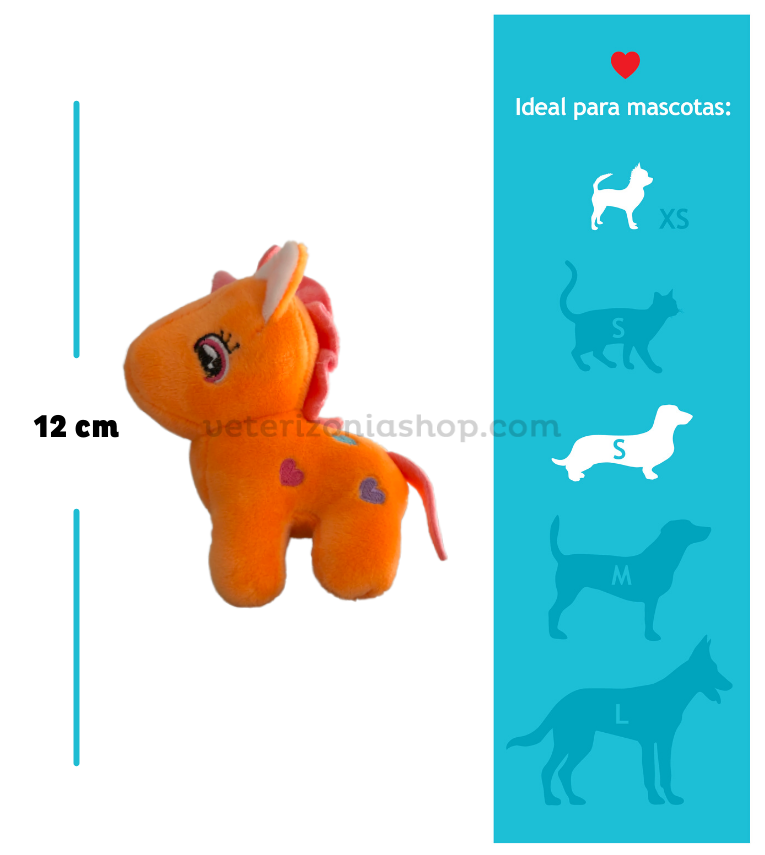 juguete para perro toy unicornio naranja
