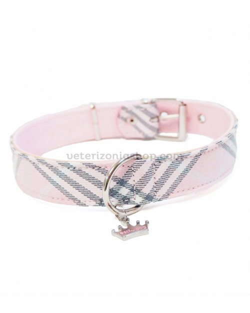 collar perro escoces rosa