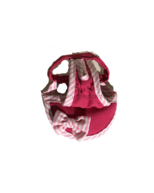 gorra perritas fucsia rayas rosa