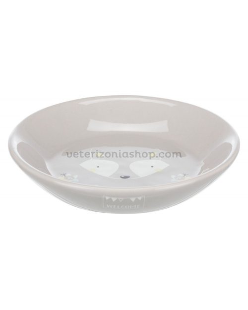 comedero bebedero ceramica gris gatos