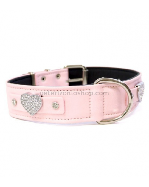 collar perro love strass corazones