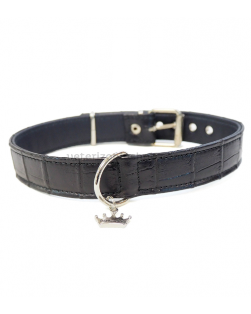 collar para perro basico negro estilfordog