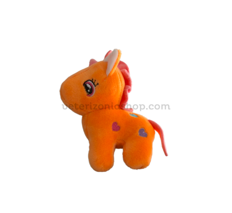 juguete mini unicornio naranja sin sonido