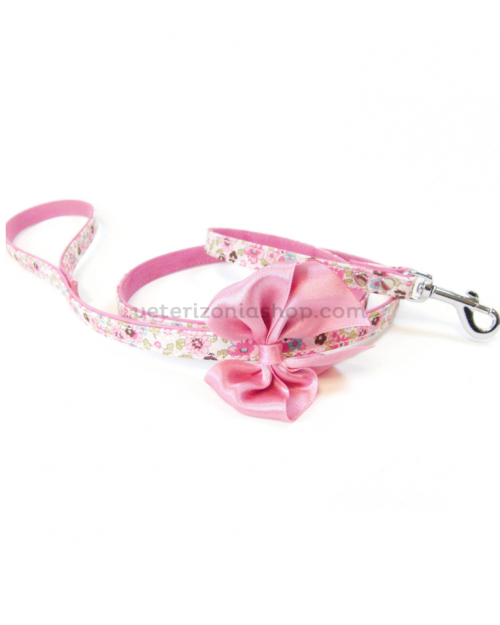 correa perro butterfly rosa lazada