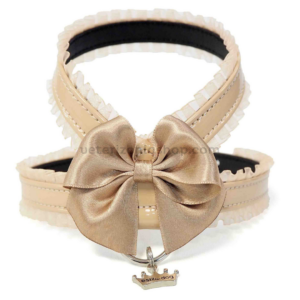 arnes perro blonda beige lazo