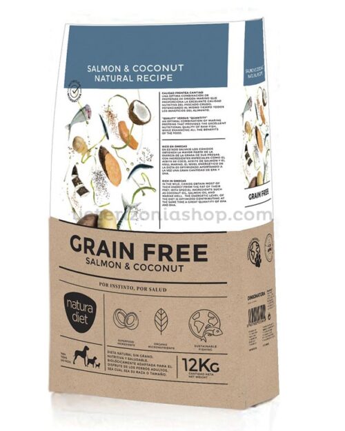 Pienso Grain free Perros Salmon&Coconut Natura Diet