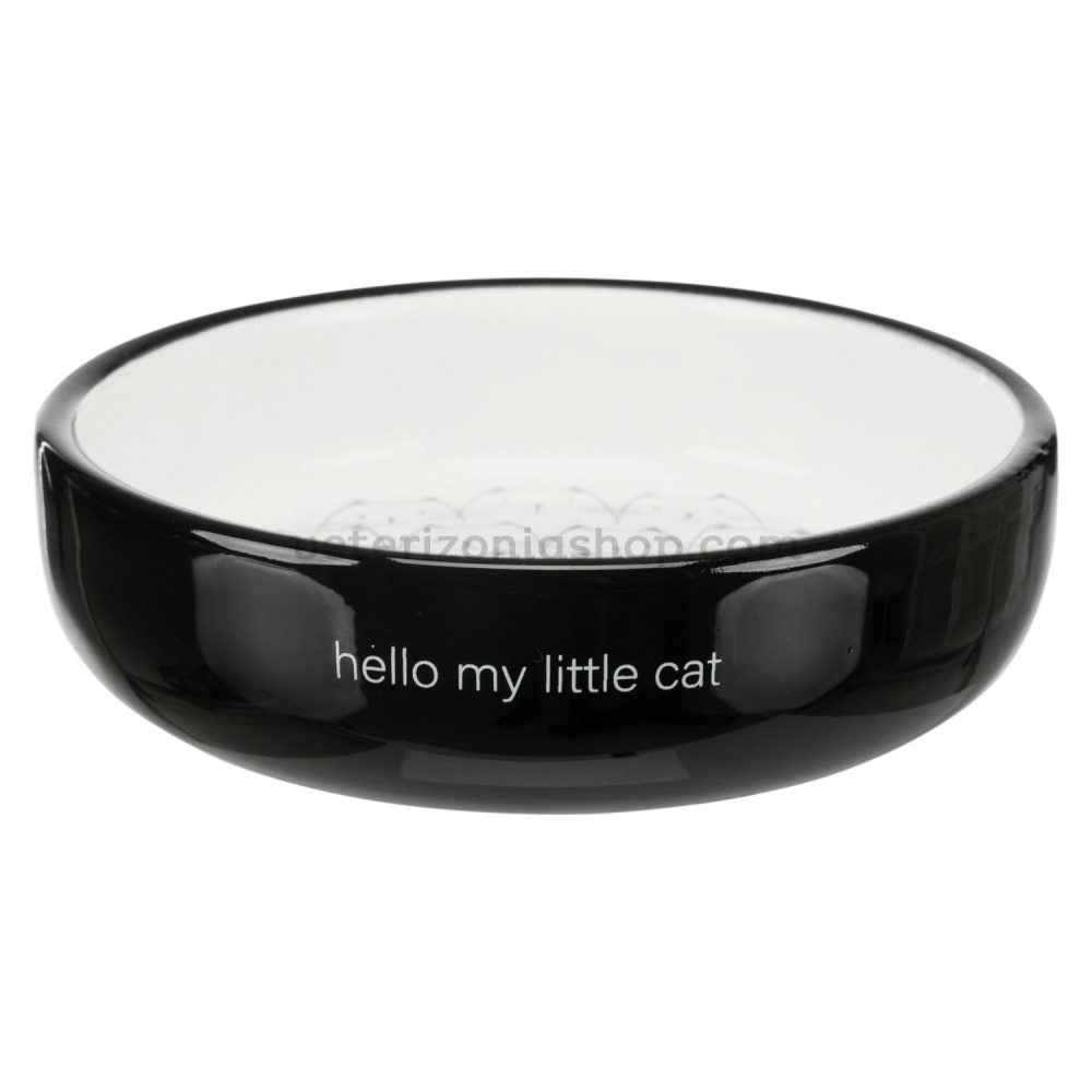 comedero ceramica negro gato hocico corto