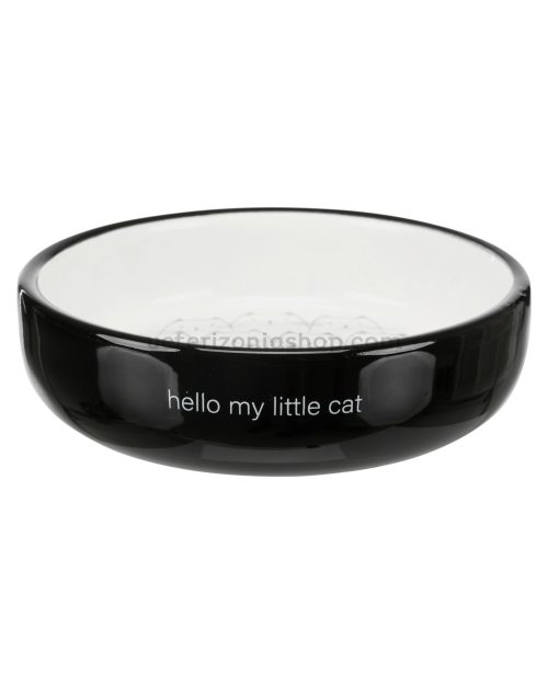 comedero ceramica negro gato hocico corto
