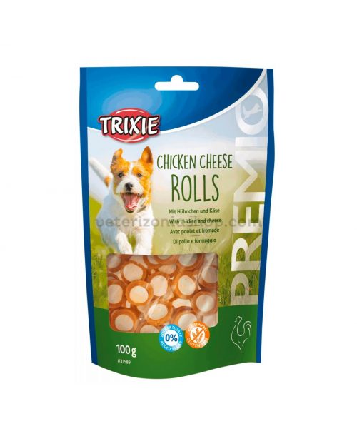 Premio Chicken Cheese Rolls para Perros, 100gr