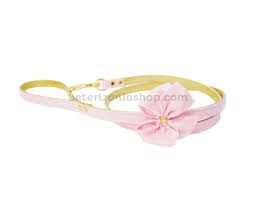 correa perro golden buterfly rosa
