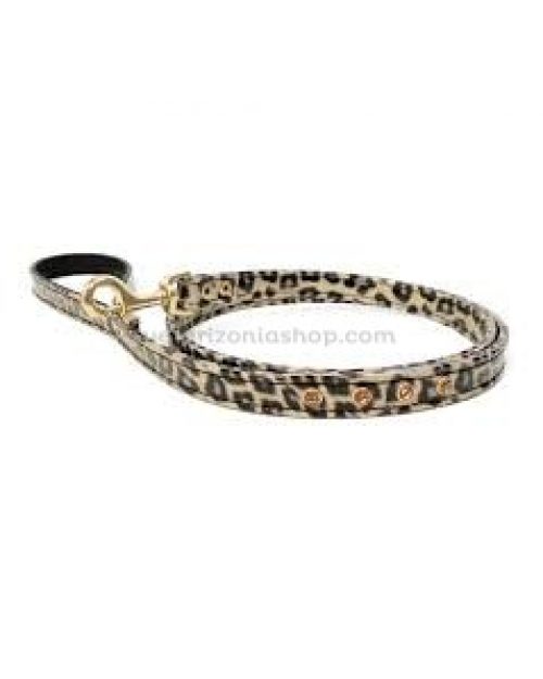 correa perro cher leopardo oro