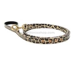 correa perro cher leopardo oro