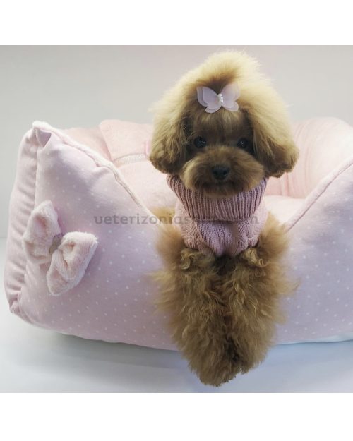cuna cachorro rosa