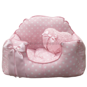sofá rosa corazón para mascotas