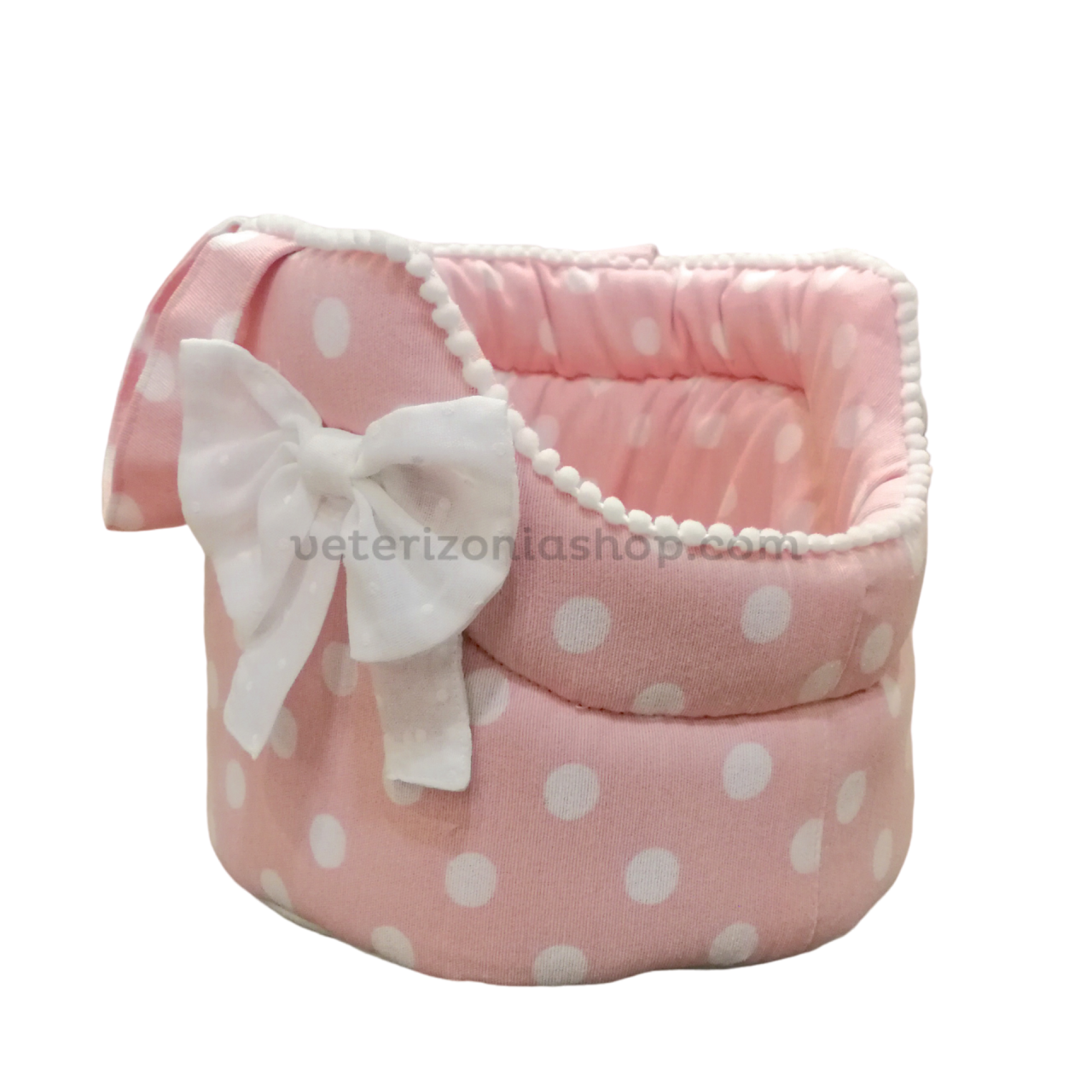 Cesto para Guardar Juguetes de Mascota Polka Dots Rosa - Veterizonia