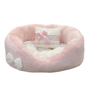 cama-ovalada-rosa-para-perro-gato