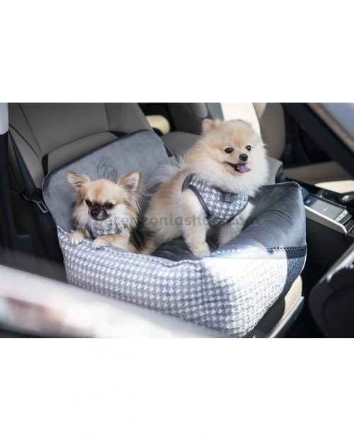 asiento-cama-coche-glamour-gris-para-perro-3