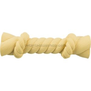 Cuerda juego látex crujiente amarilla para perros-Veterizonia